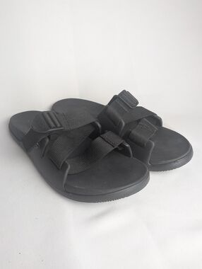 CHACO Sandals Women Chillos Black Adjustable Straps Size 8 Slip On Rubber Soles